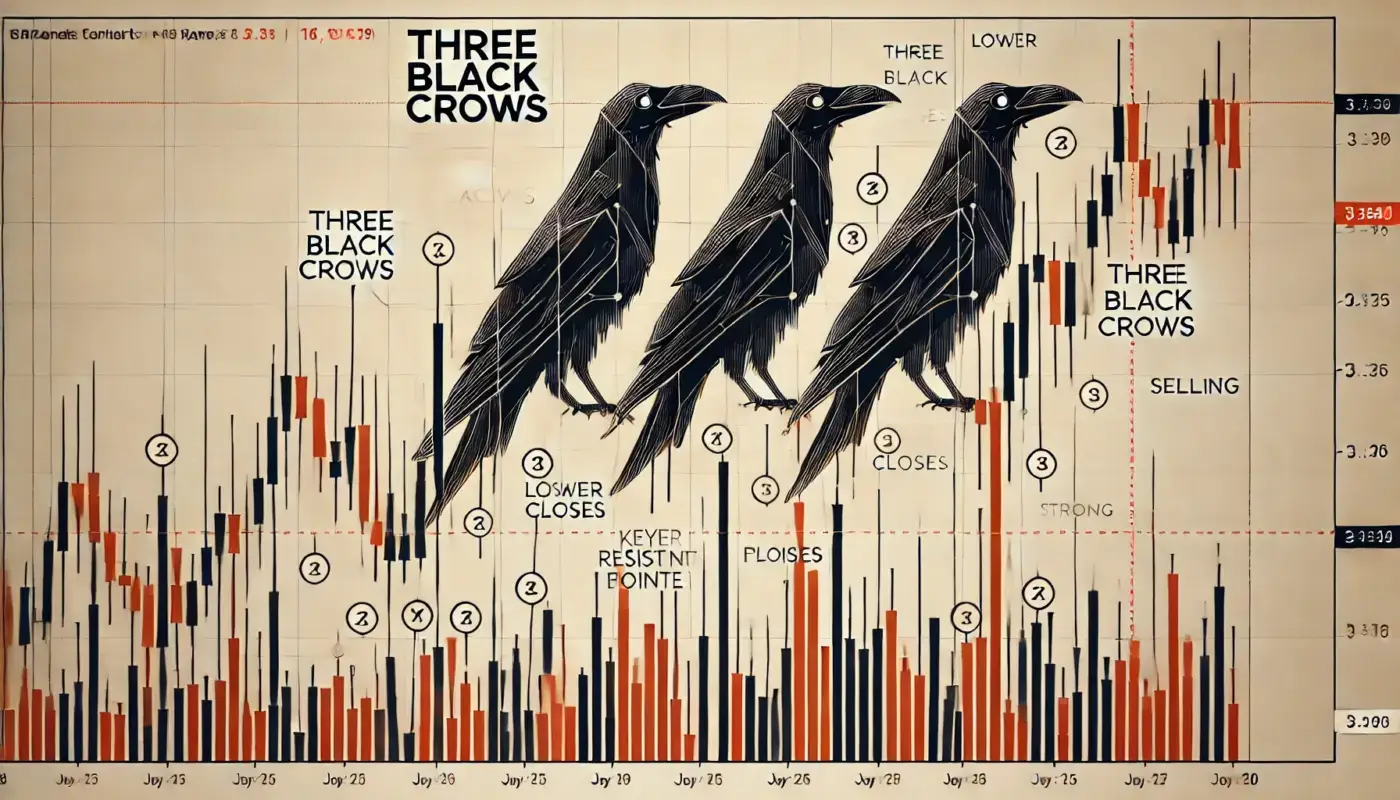 Three Black Crows Candlestick Pattern